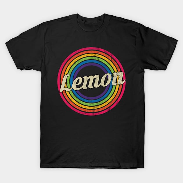 Lemon - Retro Rainbow Faded-Style T-Shirt by MaydenArt